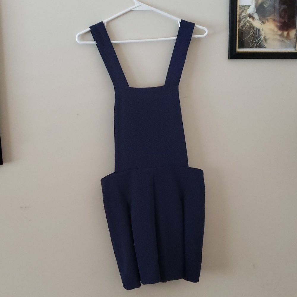 Mono B navy blue short overalls size small